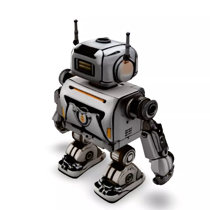 SciFi Robot Game Ready Model Low-poly 3D model_5