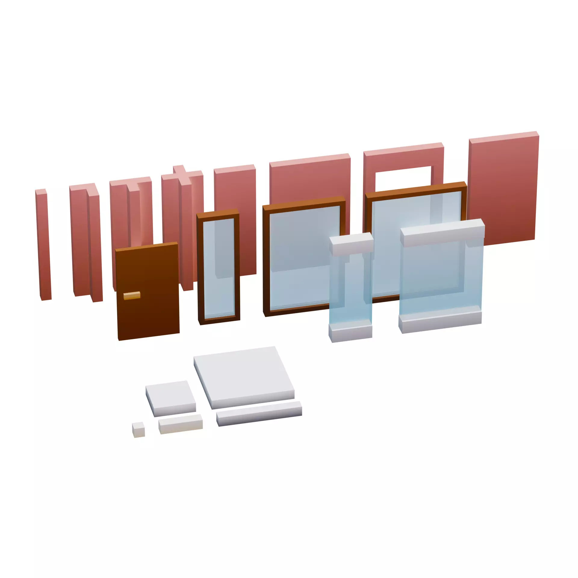 Low-Poly Room Interior Set Low-poly 3D model_5
