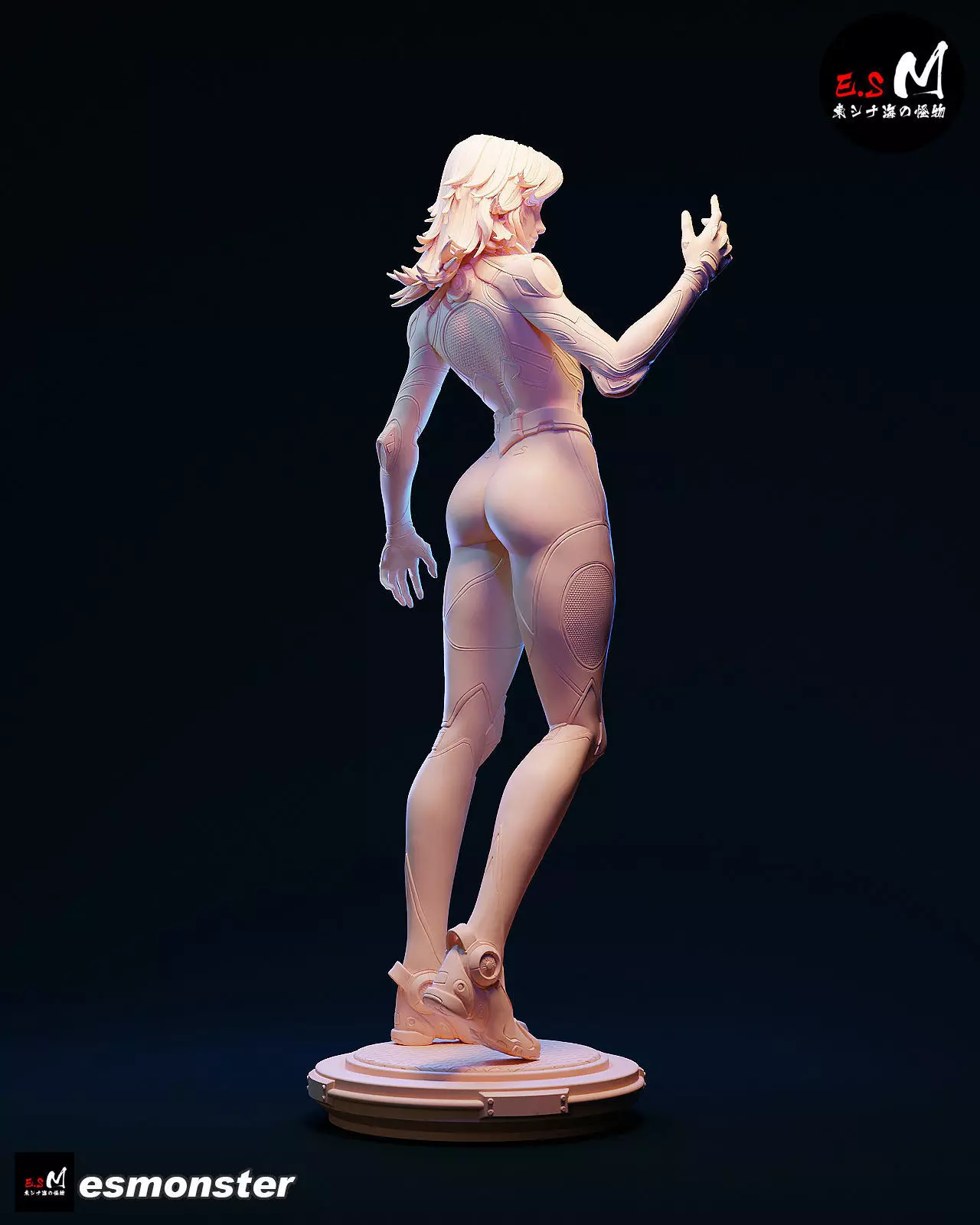 Invisible Woman CHARACTER BY ESM 2 pose 3D print model_35