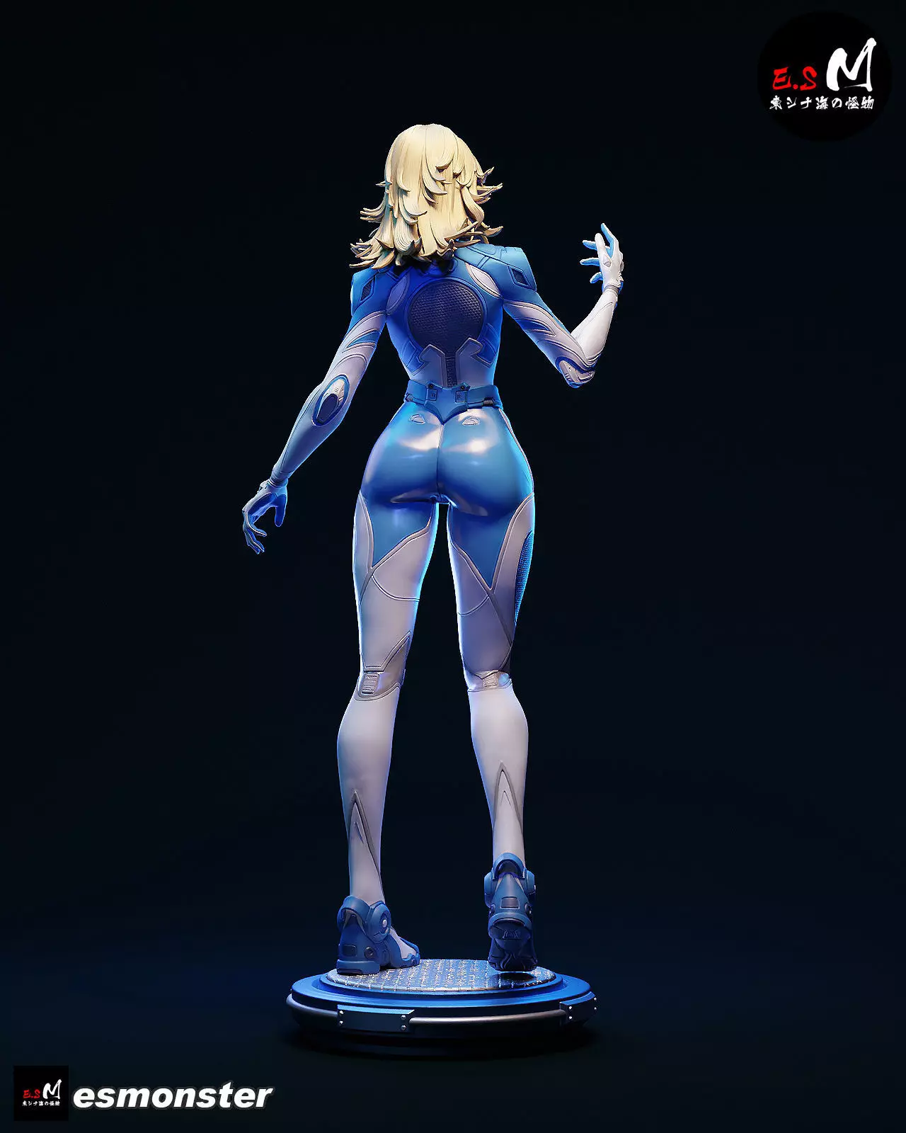 Invisible Woman CHARACTER BY ESM 2 pose 3D print model_23