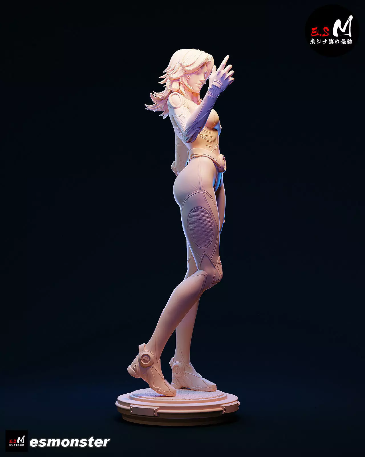 Invisible Woman CHARACTER BY ESM 2 pose 3D print model_33