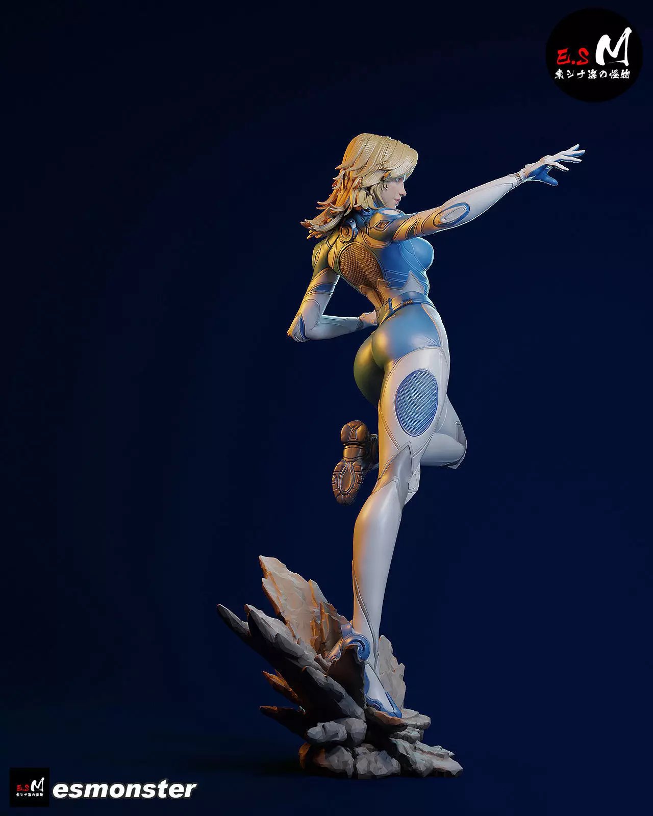 Invisible Woman CHARACTER BY ESM 2 pose 3D print model_10