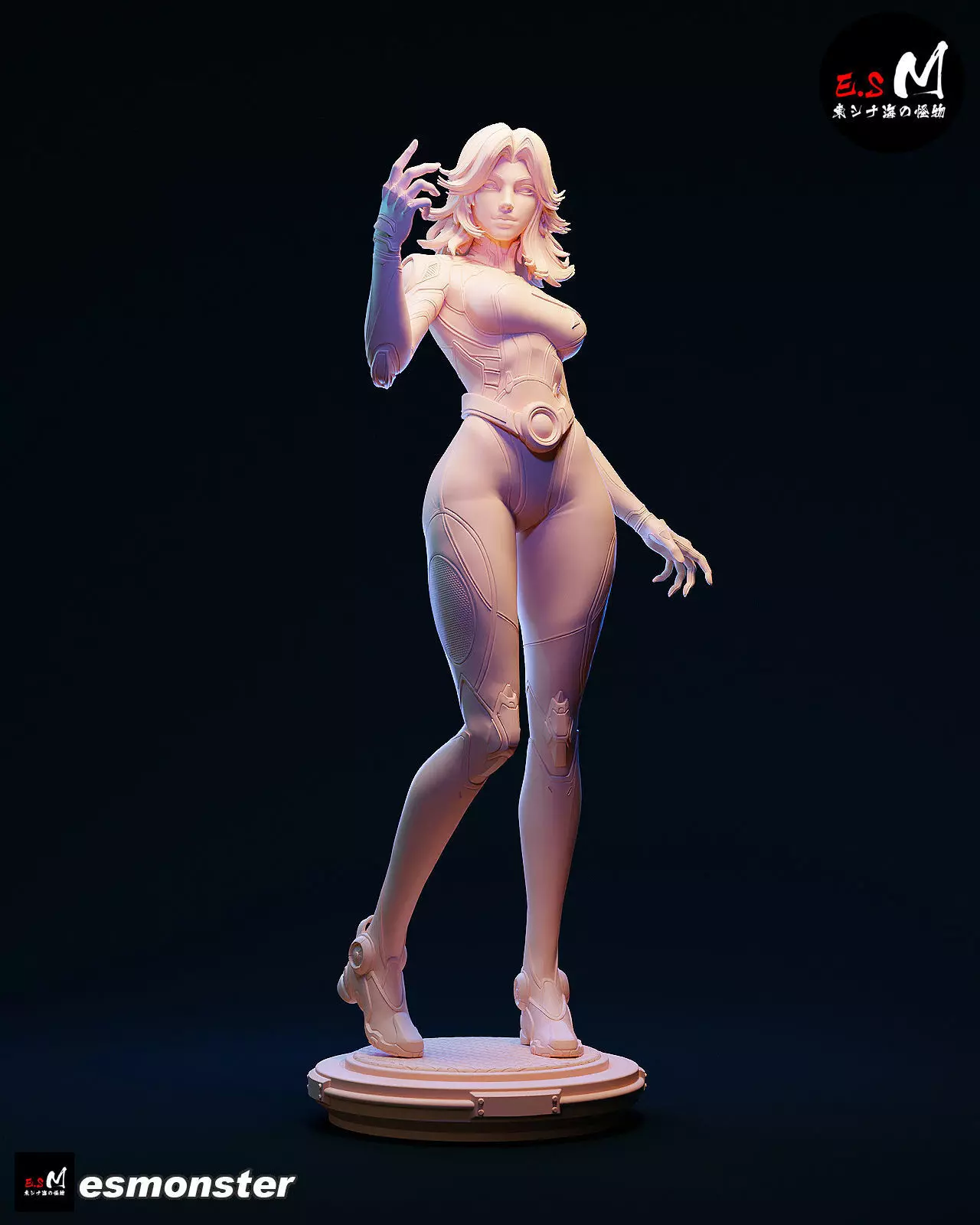 Invisible Woman CHARACTER BY ESM 2 pose 3D print model_39