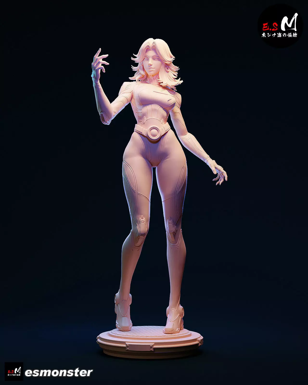 Invisible Woman CHARACTER BY ESM 2 pose 3D print model_36