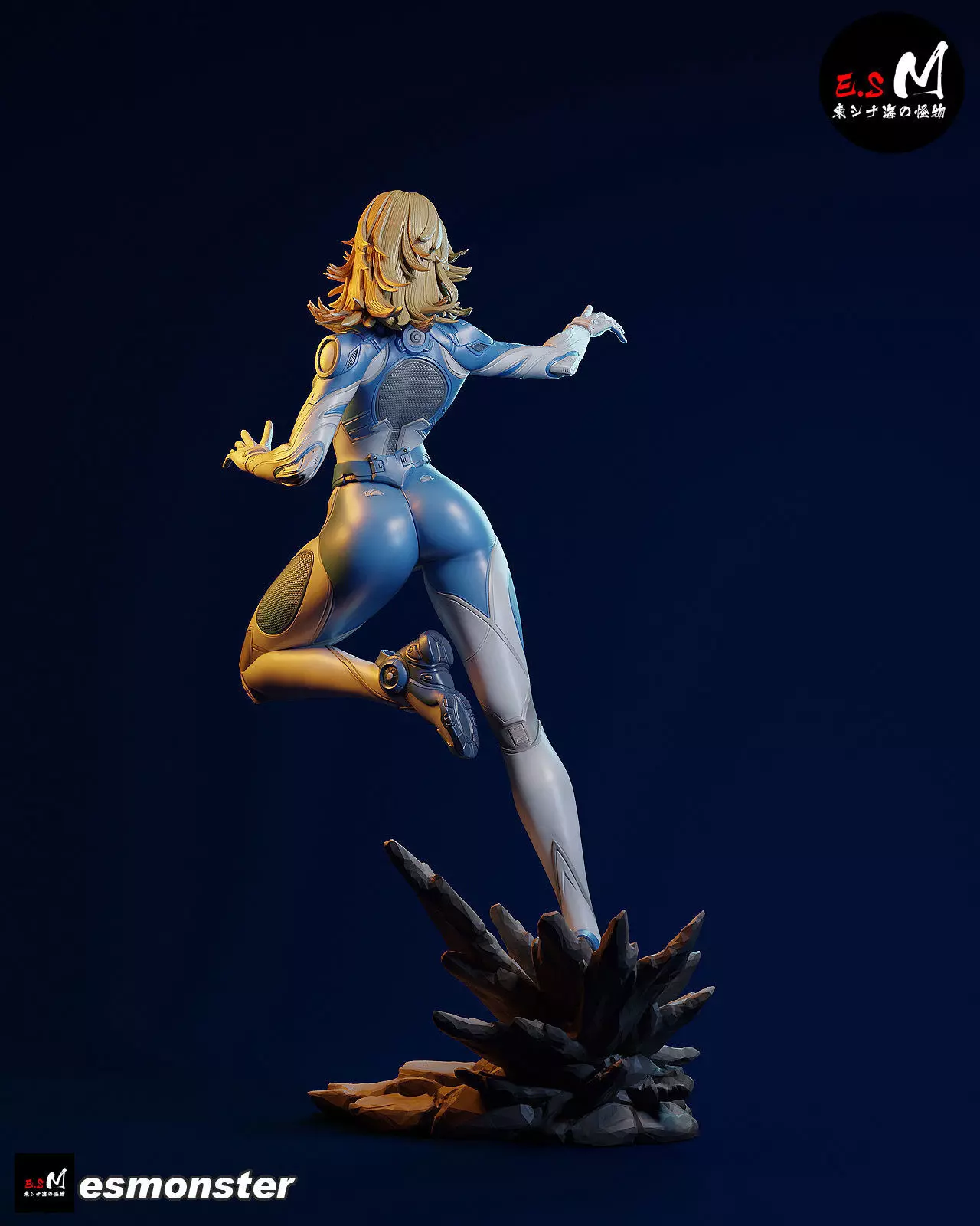 Invisible Woman CHARACTER BY ESM 2 pose 3D print model_8
