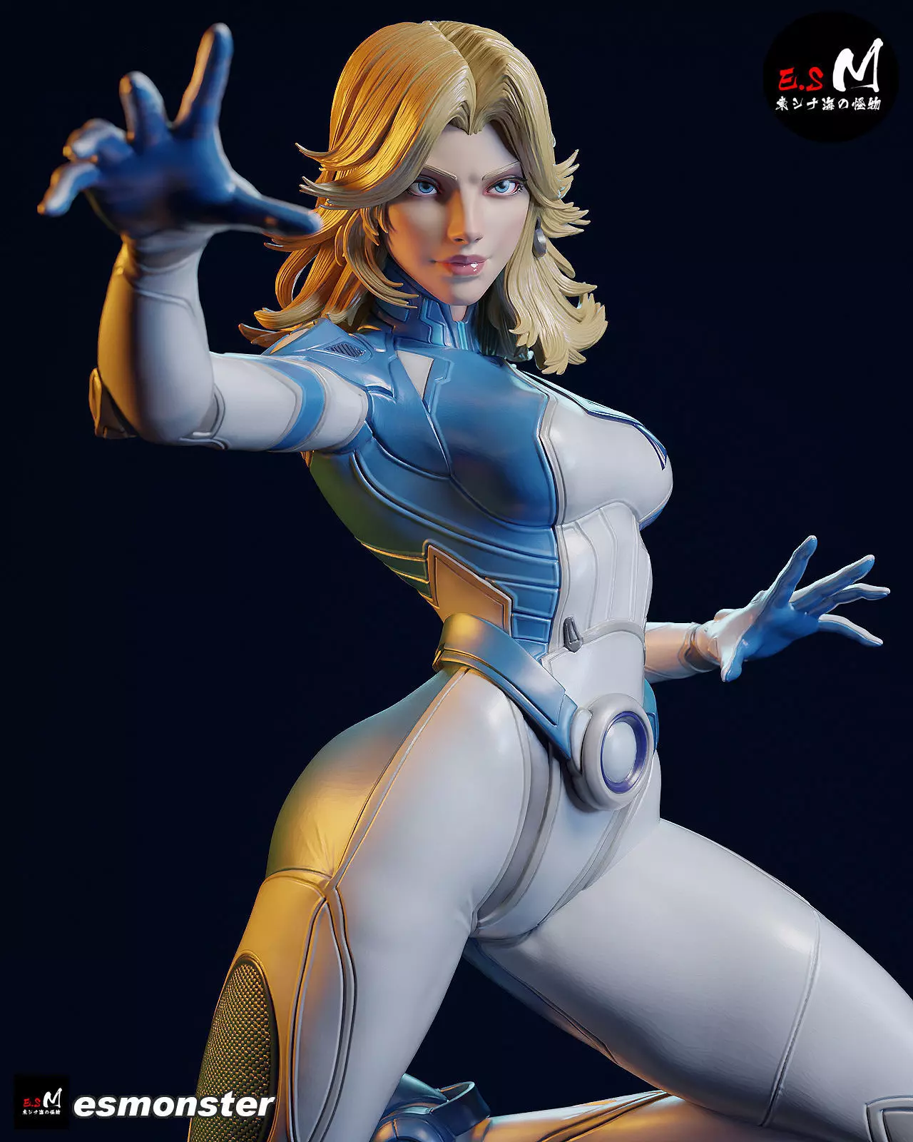 Invisible Woman CHARACTER BY ESM 2 pose 3D print model_4
