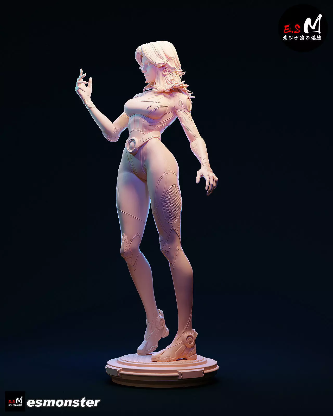Invisible Woman CHARACTER BY ESM 2 pose 3D print model_38