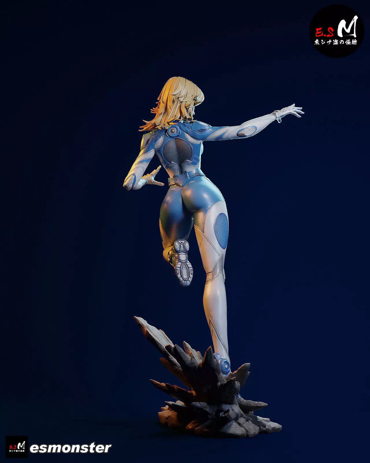Invisible Woman CHARACTER BY ESM 2 pose 3D print model_9