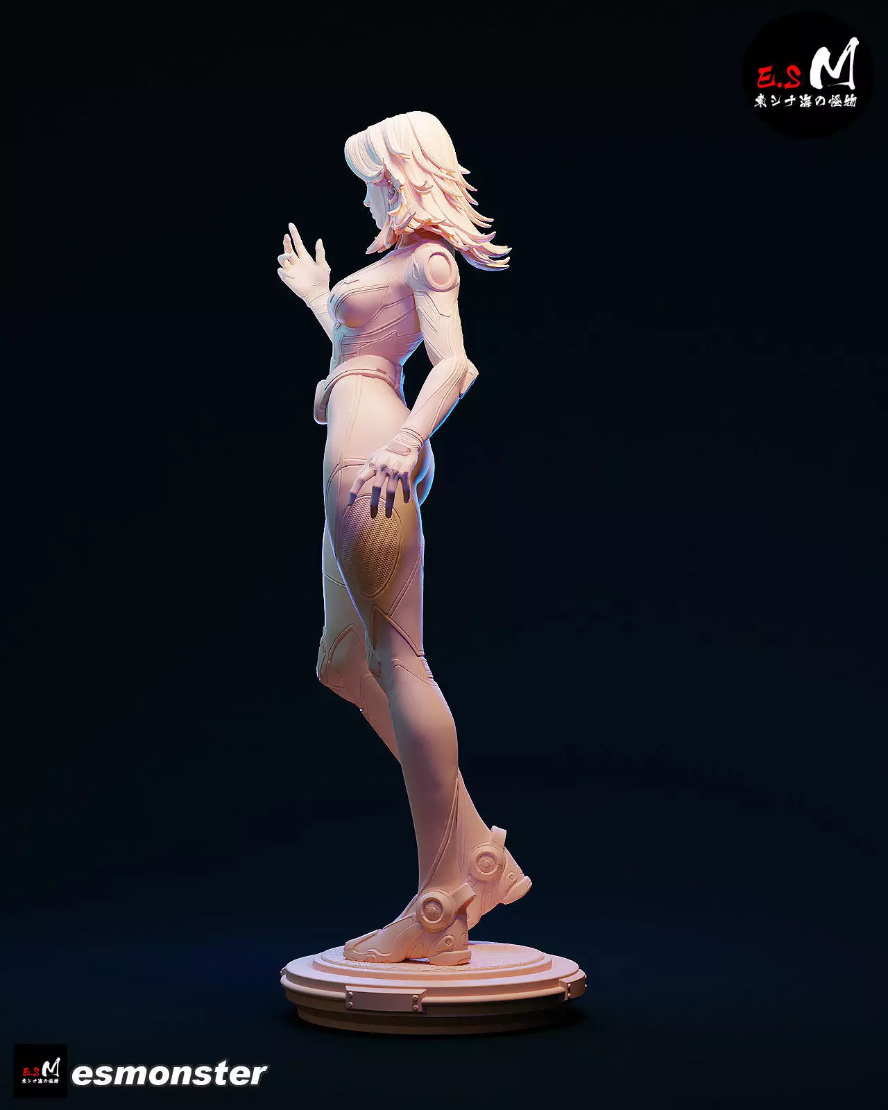 Invisible Woman CHARACTER BY ESM 2 pose 3D print model_34