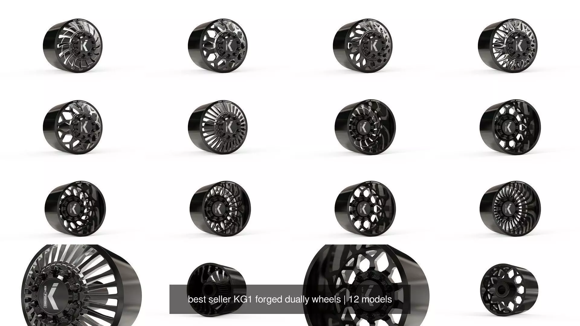 best seller KG1 forged dually wheels 3D Model Collection_0