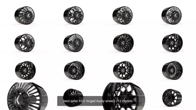 best seller KG1 forged dually wheels 3D Model Collection