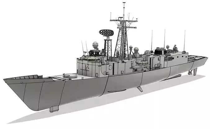 Oliver Hazard Perry RC Model 1-96 3D print model