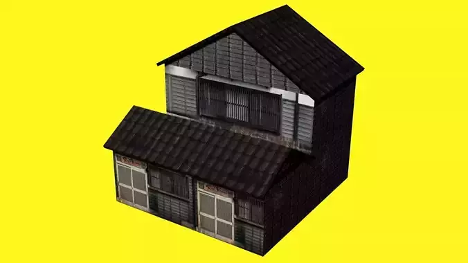 Japanease Normal House - Super Lowpoly Free low-poly 3D model