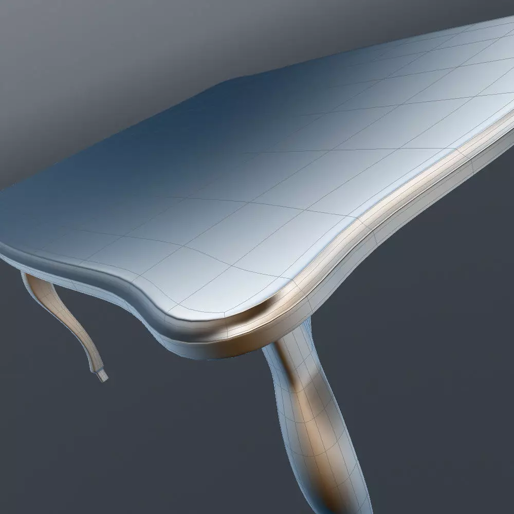 Acrylic Coffee Table in Classic Style 3D model_17