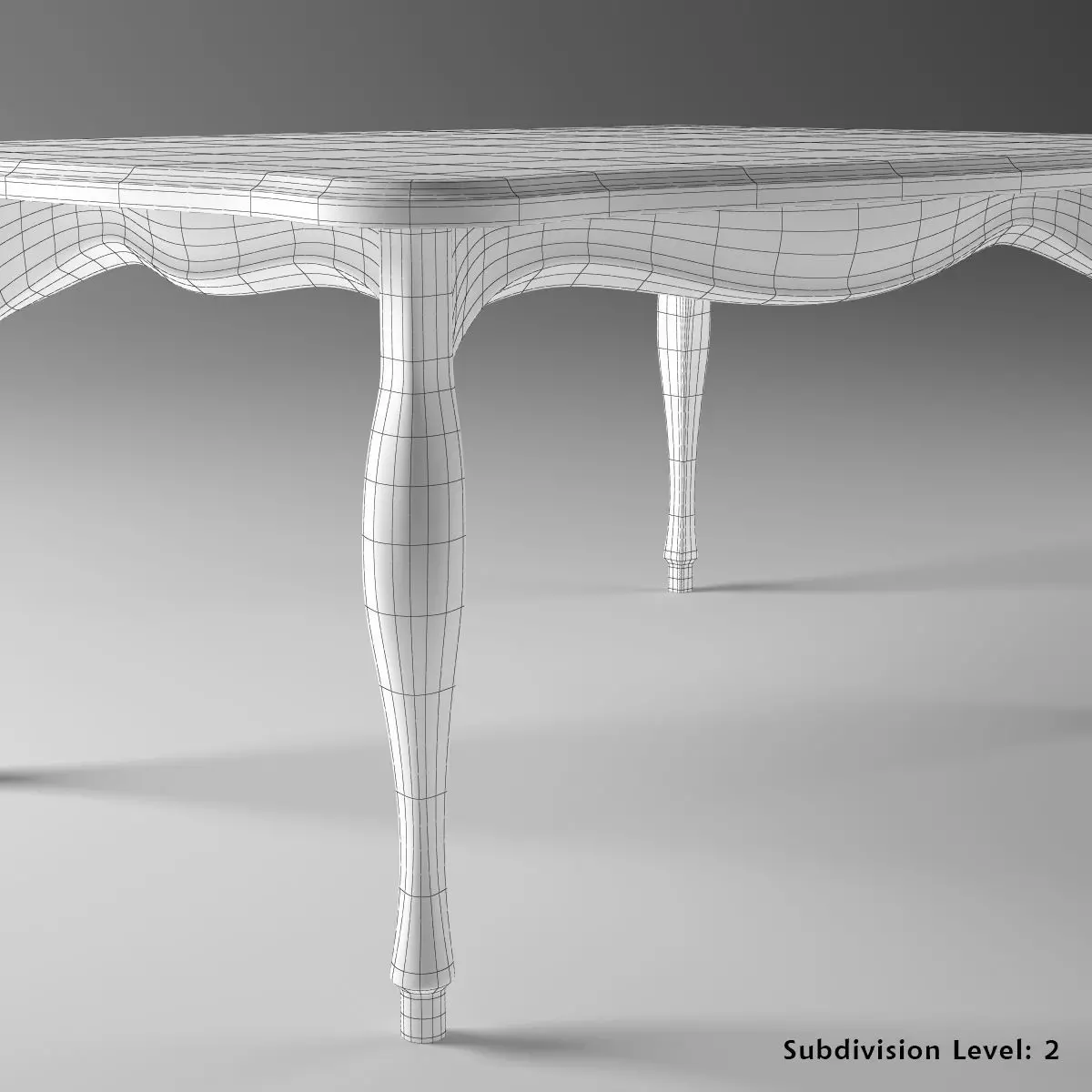 Acrylic Coffee Table in Classic Style 3D model_15