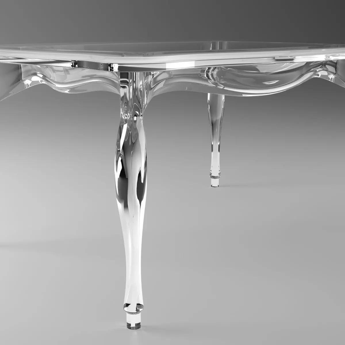 Acrylic Coffee Table in Classic Style 3D model_4