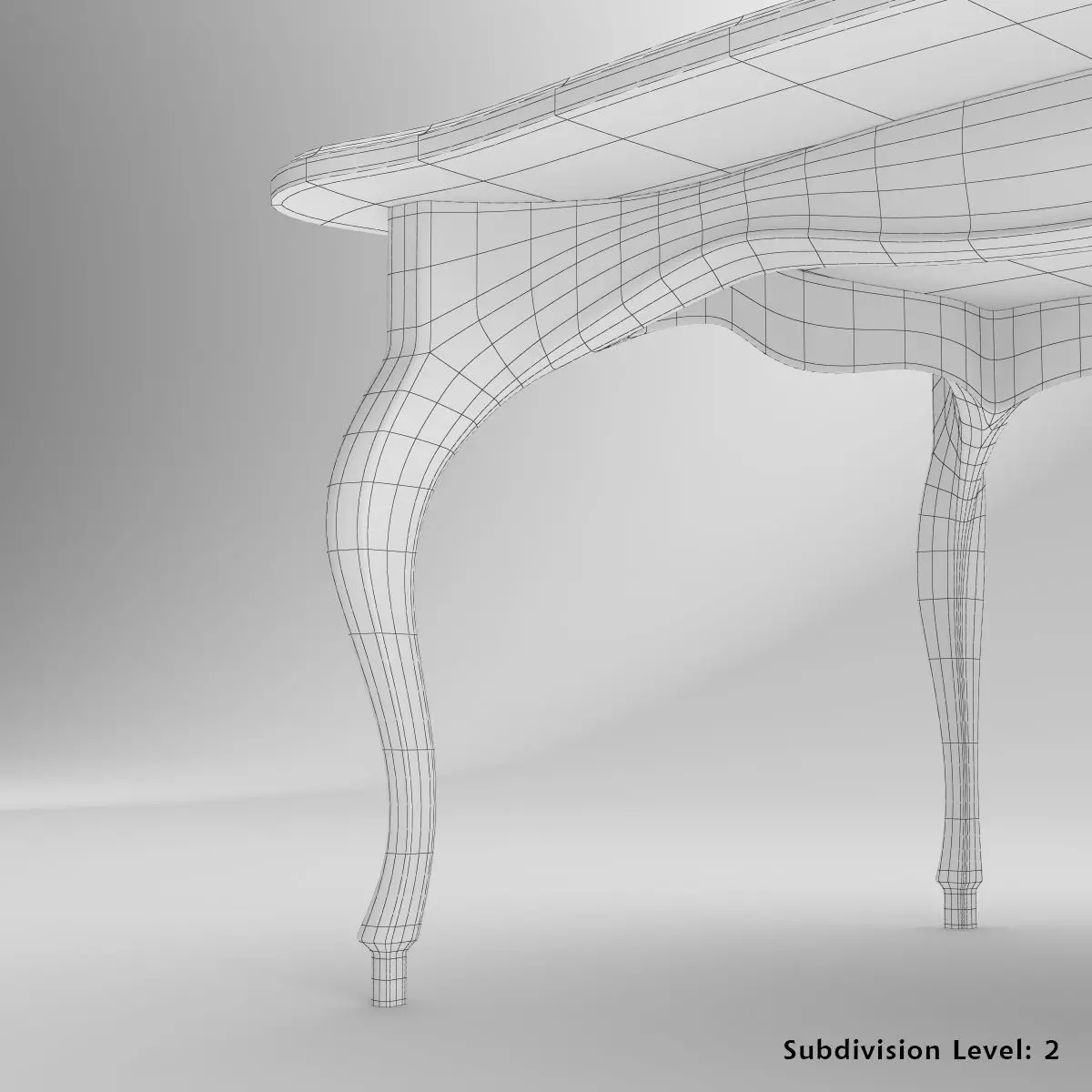 Acrylic Coffee Table in Classic Style 3D model_13