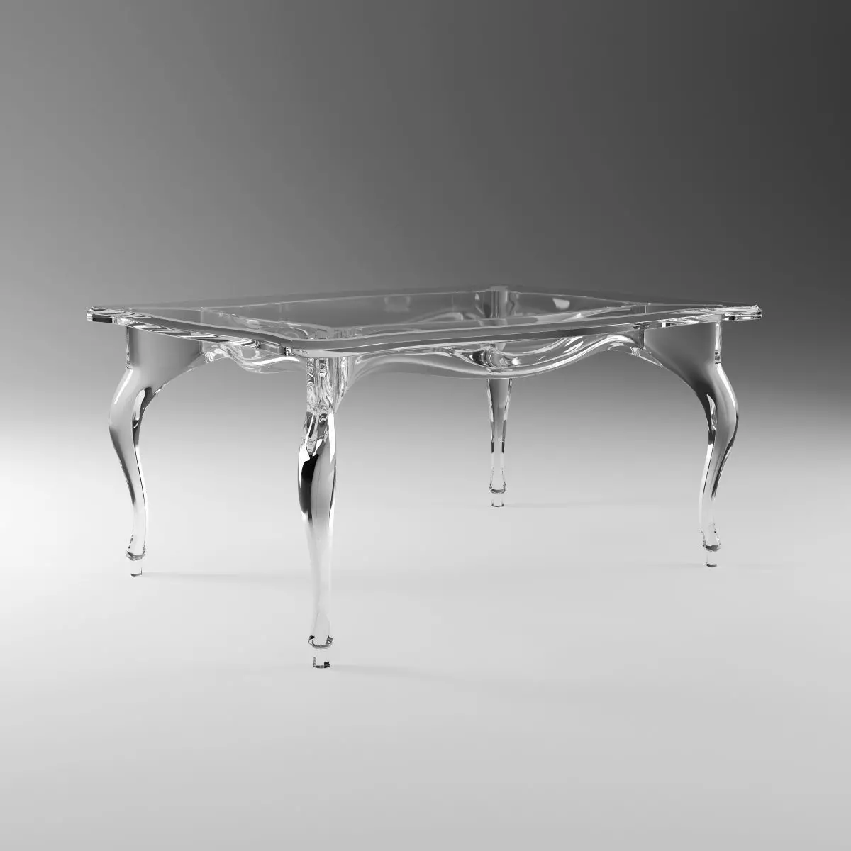 Acrylic Coffee Table in Classic Style 3D model_1