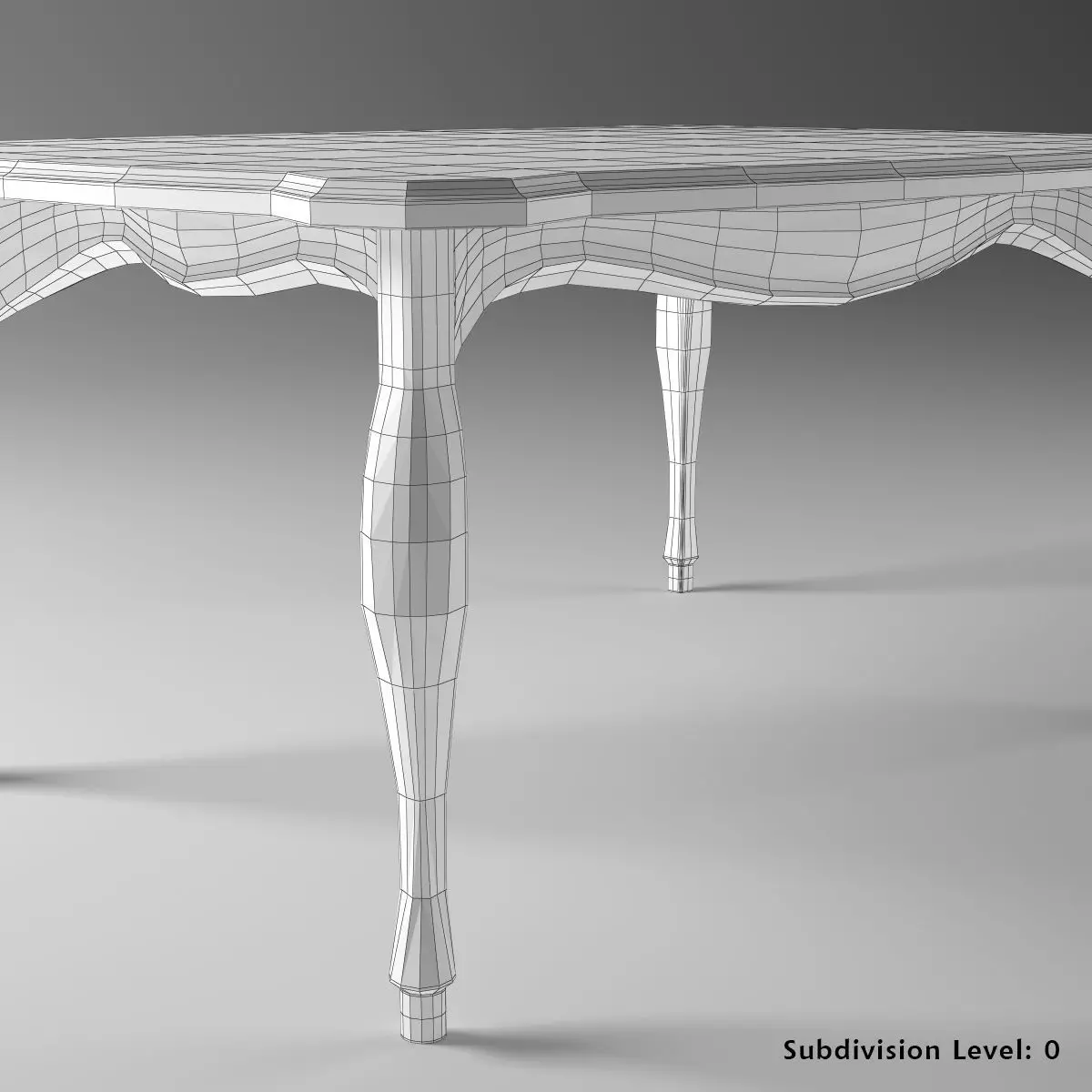 Acrylic Coffee Table in Classic Style 3D model_16