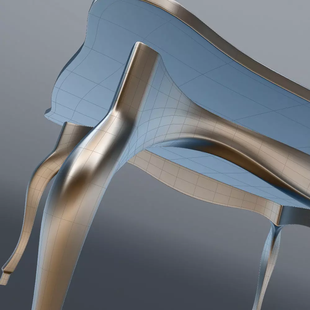 Acrylic Coffee Table in Classic Style 3D model_20