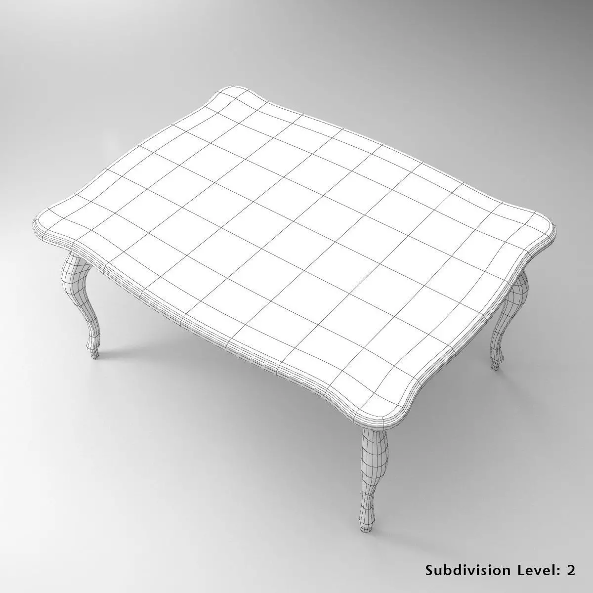 Acrylic Coffee Table in Classic Style 3D model_11
