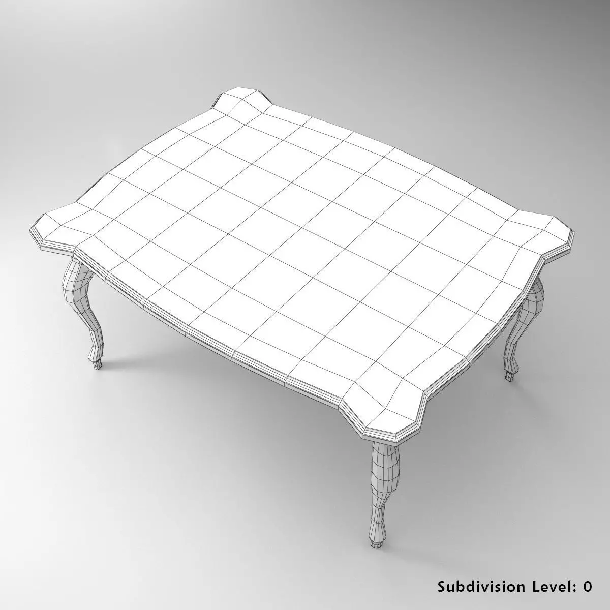 Acrylic Coffee Table in Classic Style 3D model_12
