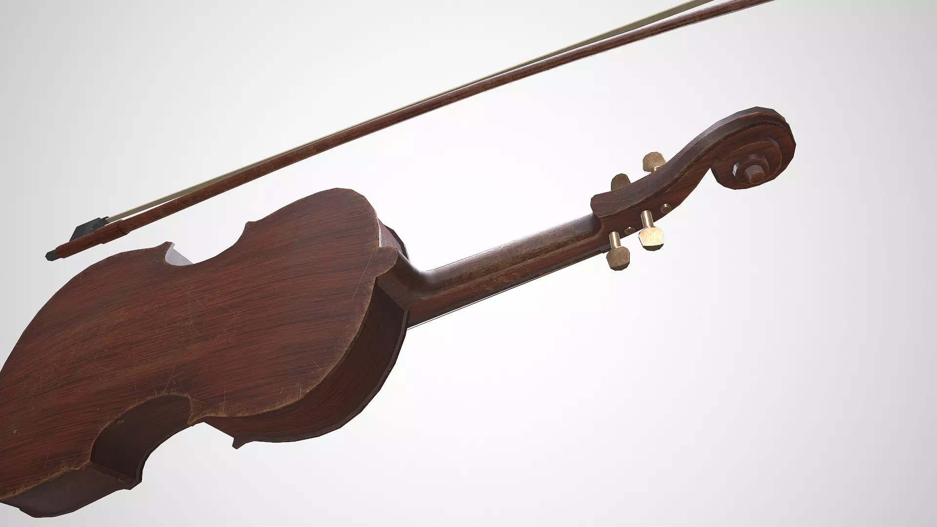 Old Violin low-poly PBR Low-poly 3D model_15