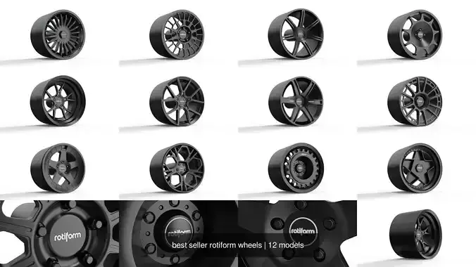 best seller rotiform wheels 3D Model Collection