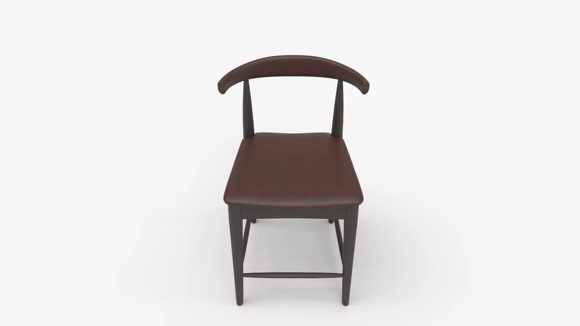 Elbow bar stool Hans Wegner replica 3D model_7