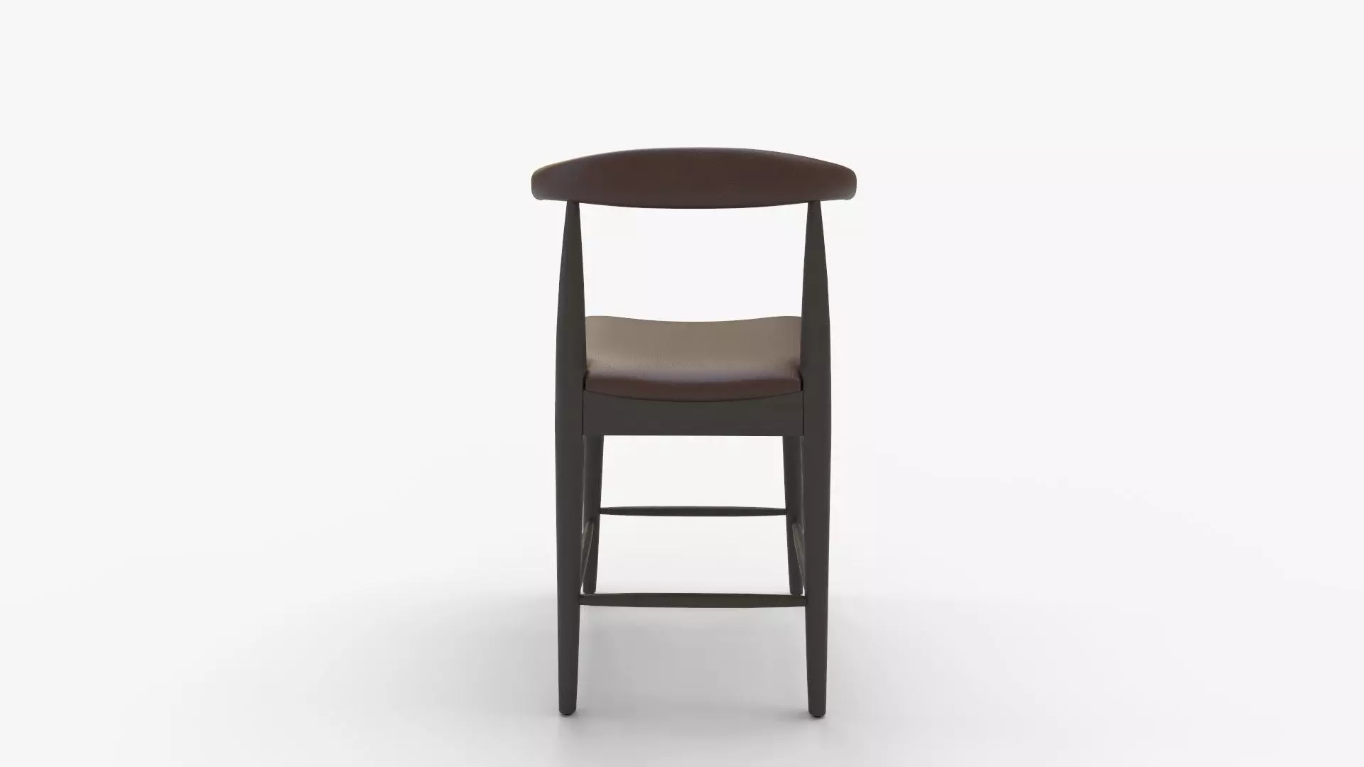 Elbow bar stool Hans Wegner replica 3D model_3