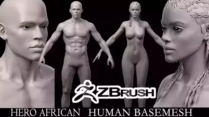 Super Hero basemesh Realistic character 