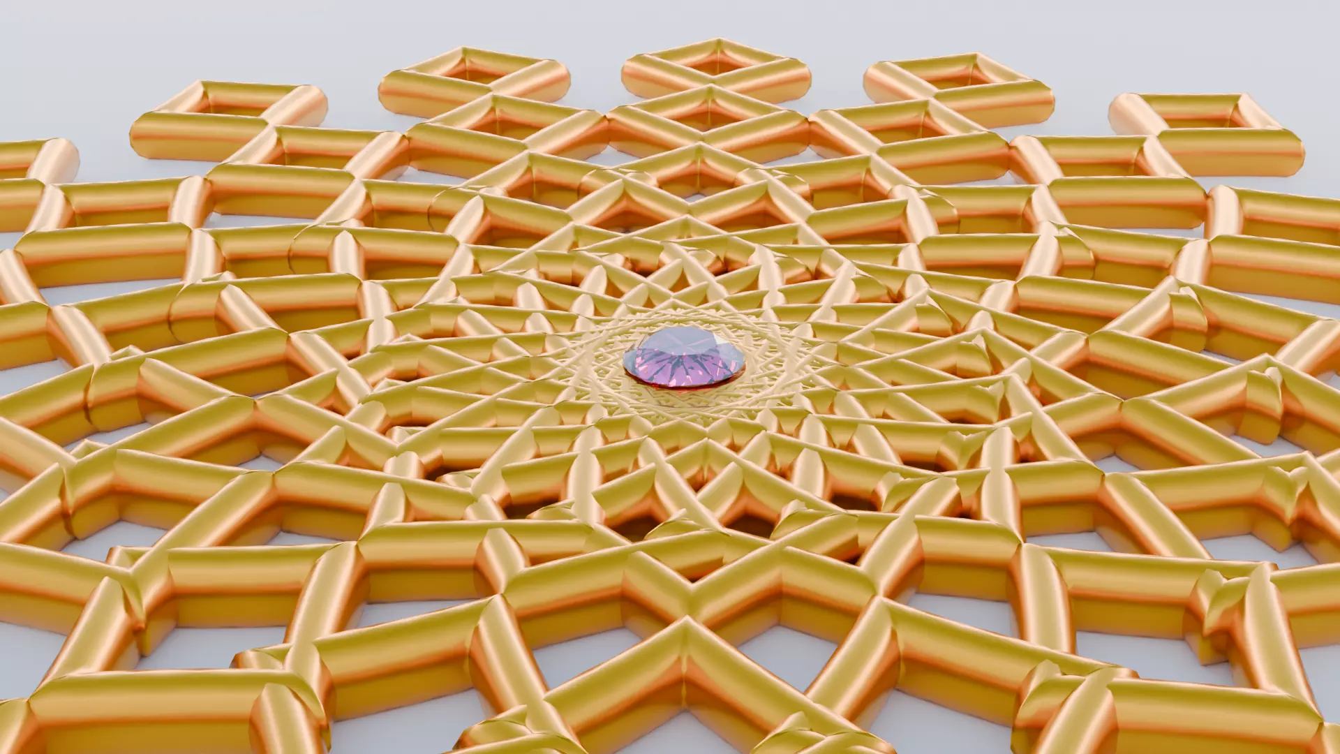 GOLDEN MANDALA DIAMOND 3D model_4