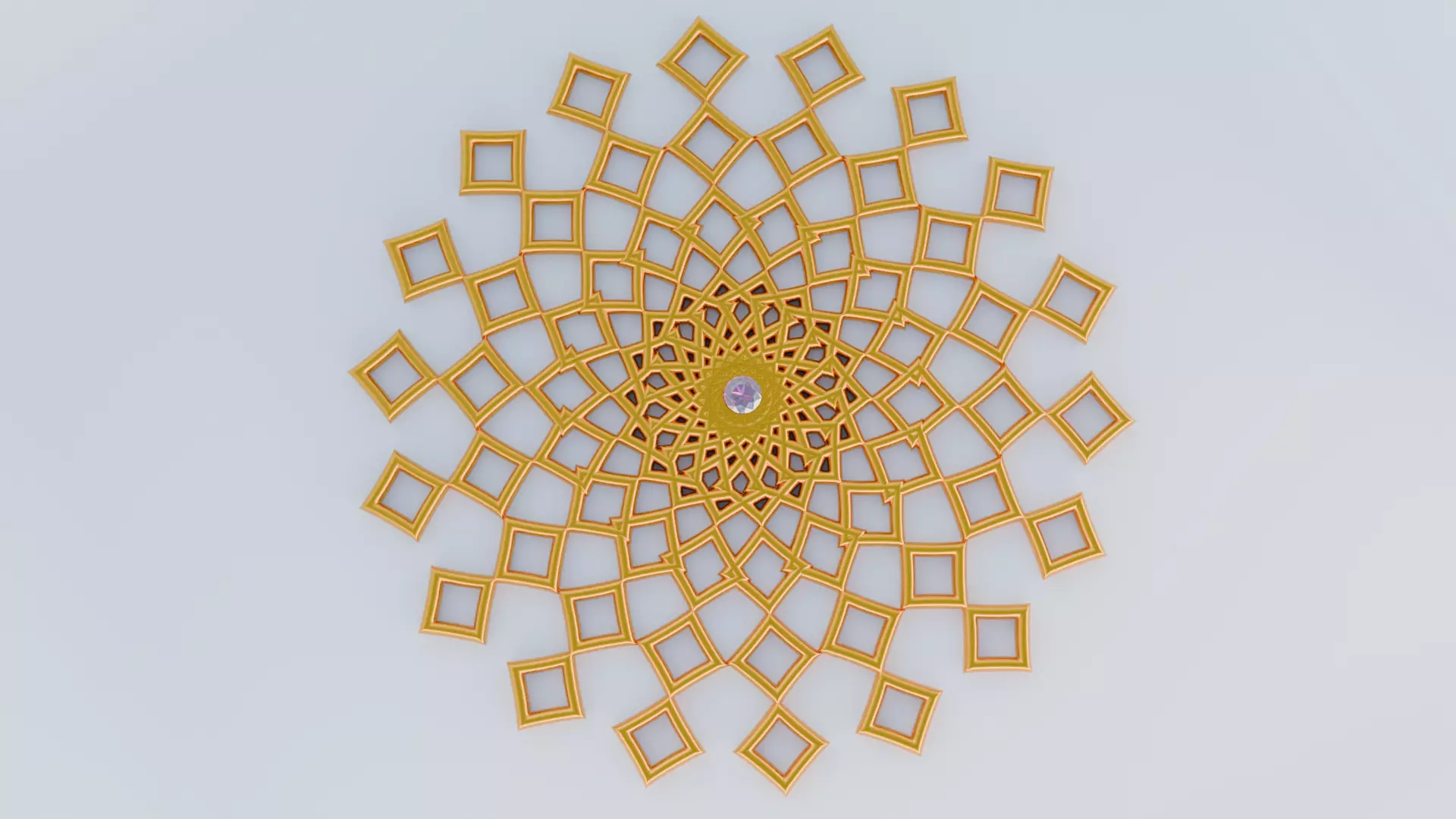 GOLDEN MANDALA DIAMOND 3D model_0