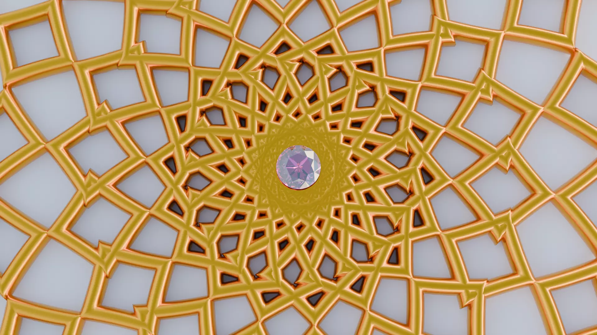 GOLDEN MANDALA DIAMOND 3D model_1
