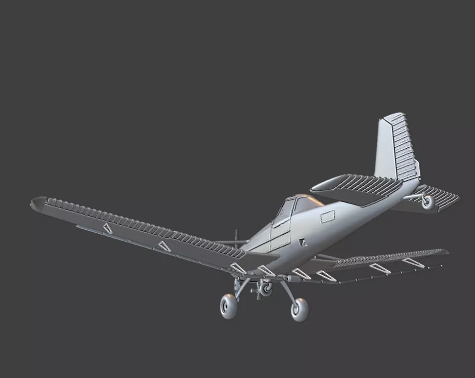 Cessna 188 AG WAGON 3D print model_2