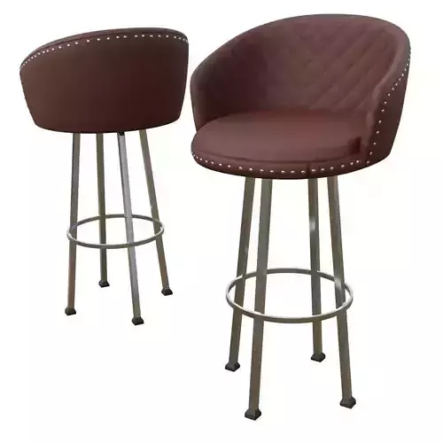 Bar leather chair 3D model