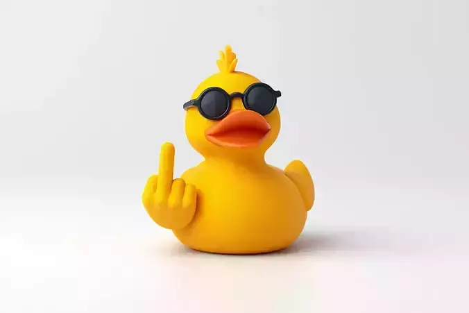 Middle Finger Rubber Duck