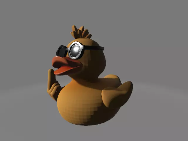 Middle Finger Rubber Duck 3D print model_1