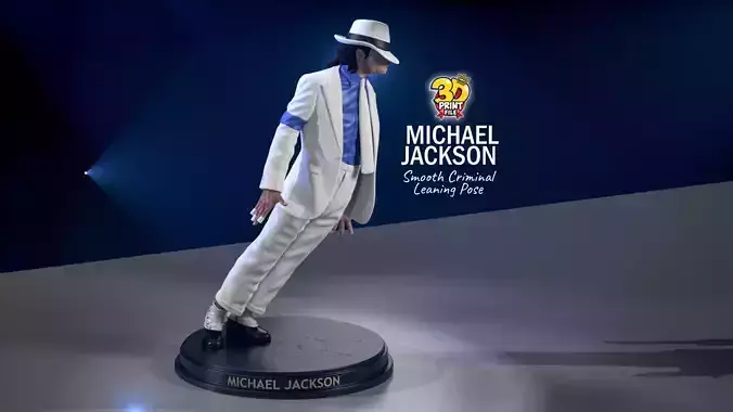 Michael Jackson 3D model smooth criminal leaning pose