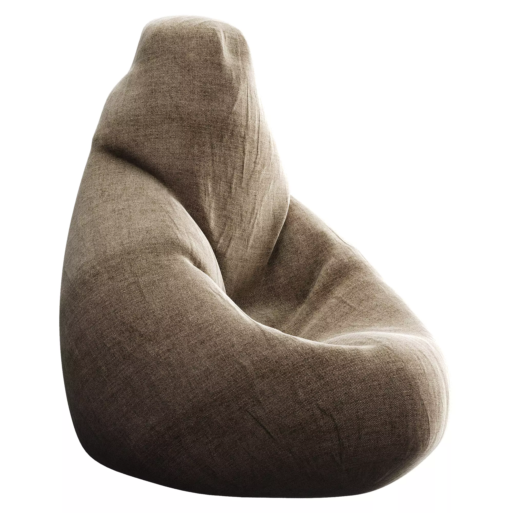 Bean Bag Low-poly 3D model_1