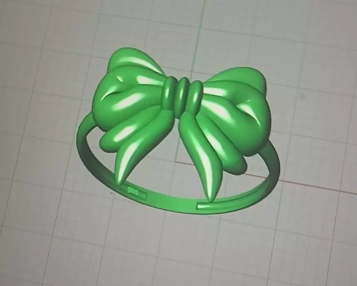 Minimalist bow tie ring Free 3D print model