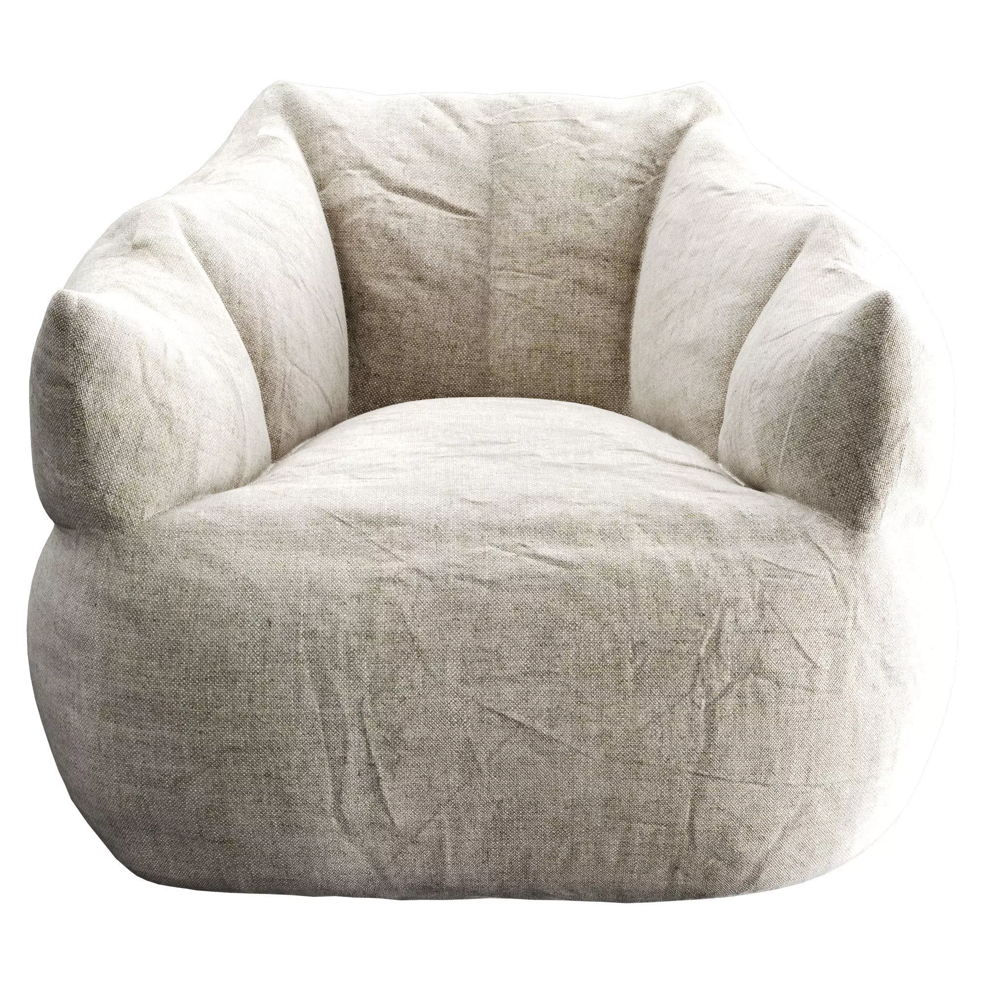 Bean Bag Low-poly 3D model_3