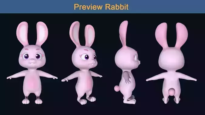 Asset - Cartoons - Animal - Rabbit 