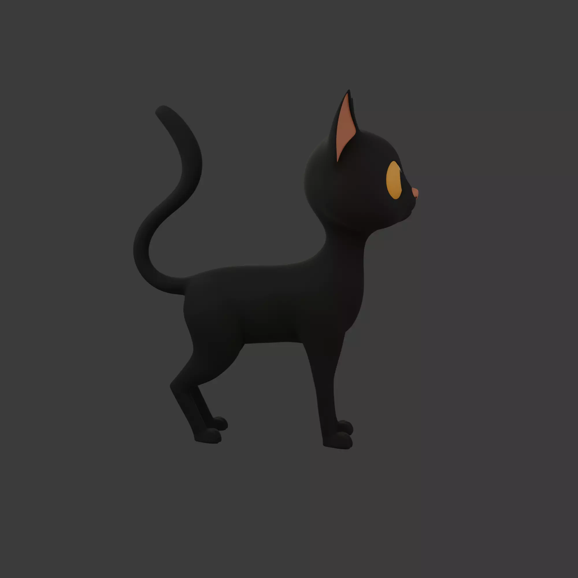Cat cartoon 03 3D model_3