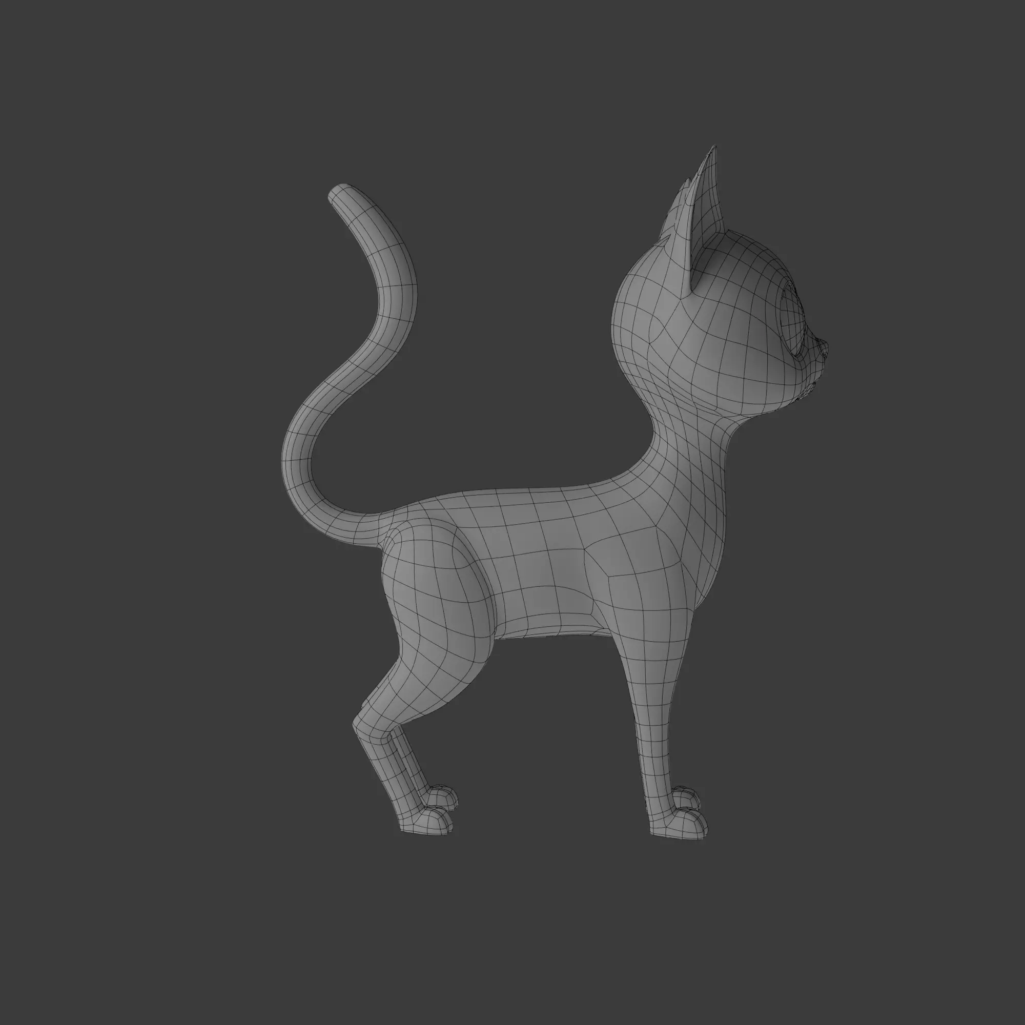 Cat cartoon 03 3D model_11