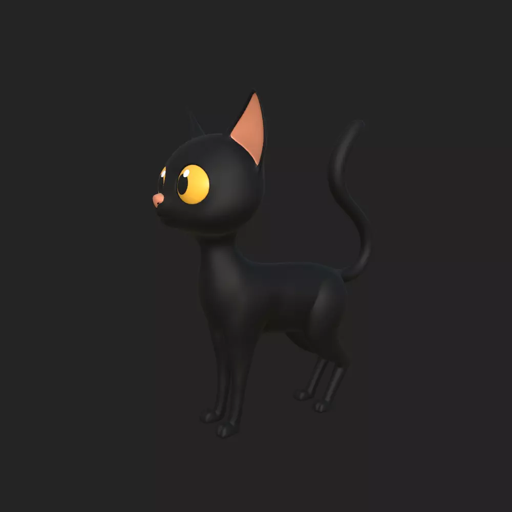 Cat cartoon 03 3D model_27