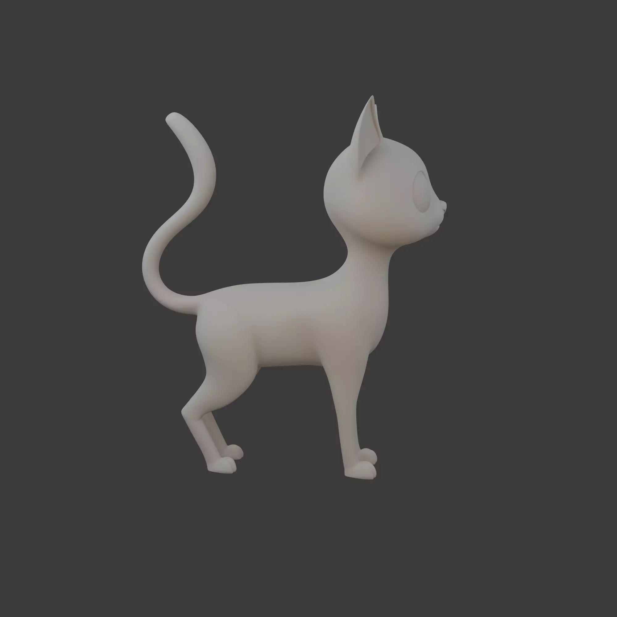 Cat cartoon 03 3D model_16
