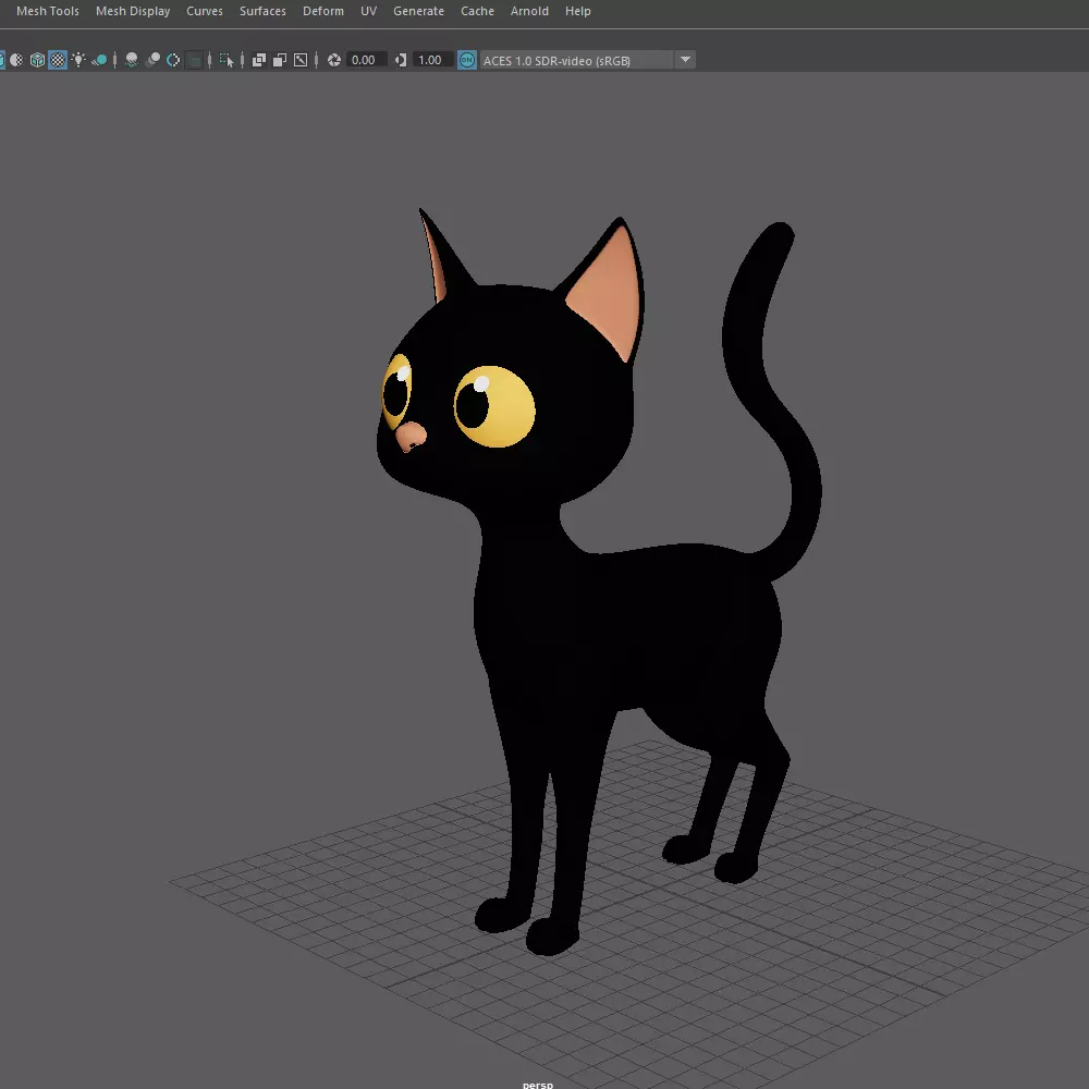 Cat cartoon 03 3D model_19