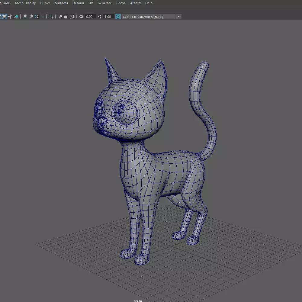 Cat cartoon 03 3D model_21