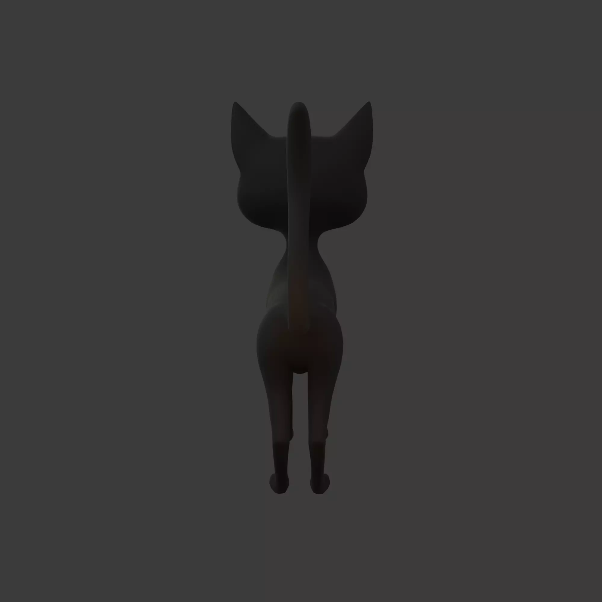 Cat cartoon 03 3D model_4